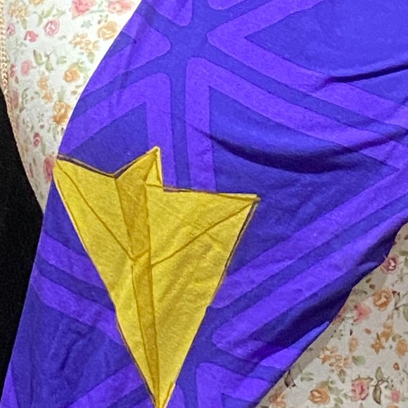 Purple Geometric Gold Tan Paper Airplane TC Lularoe Leggings Brand New 12-20 - Picture 2 of 3